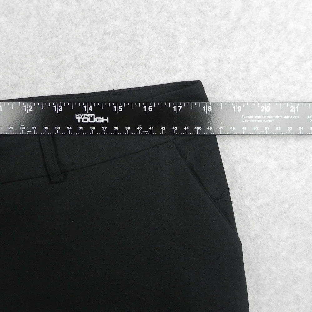 Apt 9 Pants Womens 12P Torie Dress Slacks Suit Stretch‎ Flex Flat Front Black
